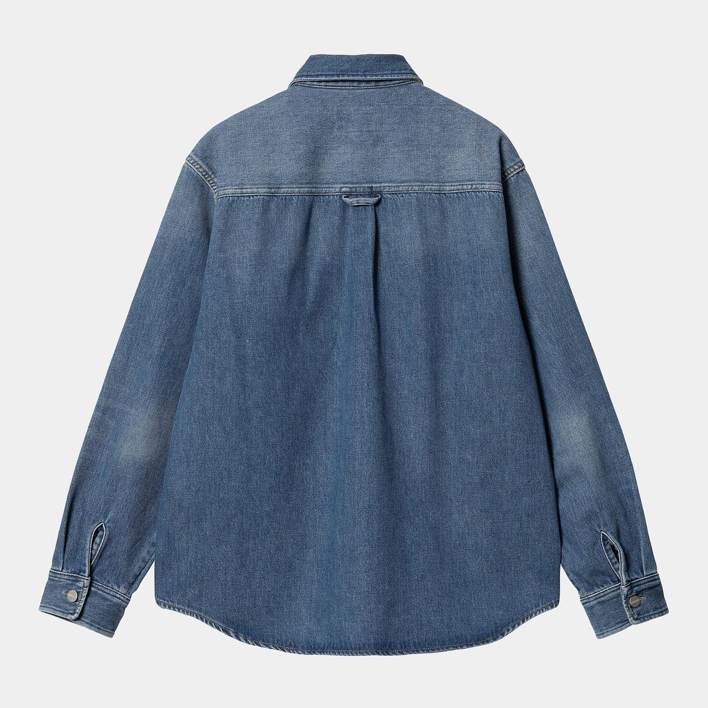 Veste Carhartt Wip HARVEY SHIRT JACKET Blue Dark Used Wash