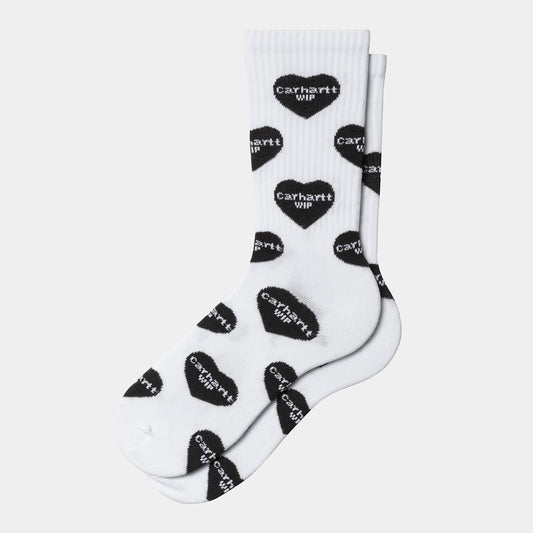 Chausette Carhartt Wip HEART LOGO SOCKS White
