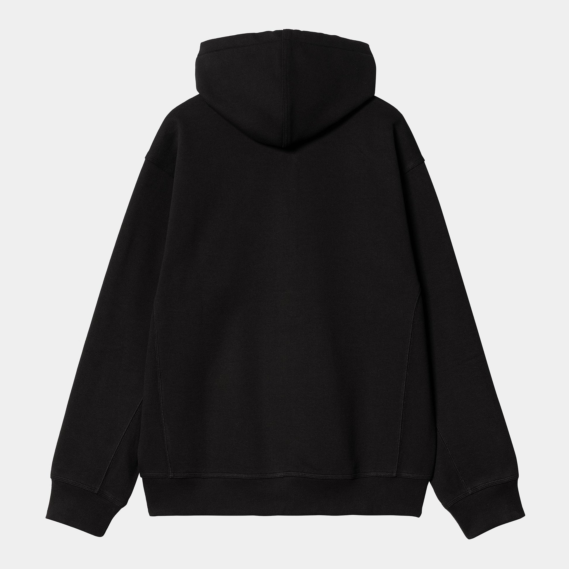 HOODED AMERICAN SCRIPT JACKET BLACK - Uptown 42