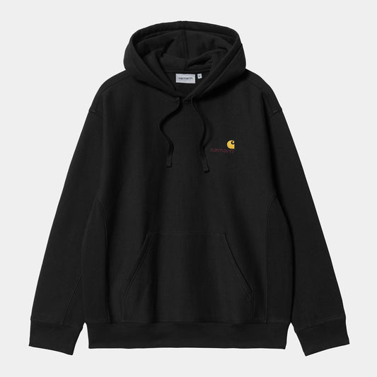 HOODED AMERICAN SCRIPT SWEAT BLACK - Uptown 42