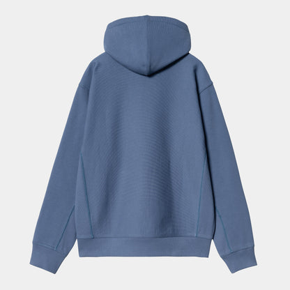 Pull Carhartt Wip HOODED AMERICAN SCRIPT SWEAT Blue Iris