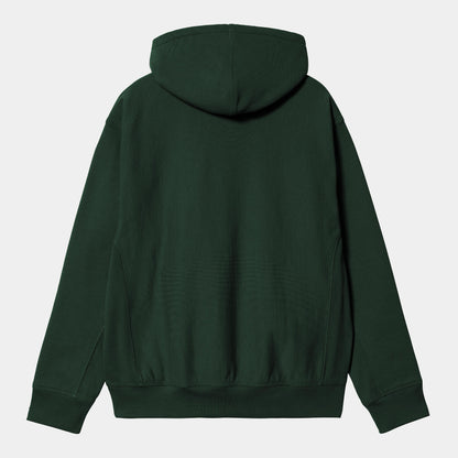 Pull Carhartt Wip HOODED AMERICAN SCRIPT SWEAT Conifer