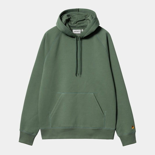 HOODED CHASE SWEAT Duck Green Gold - Uptown 42
