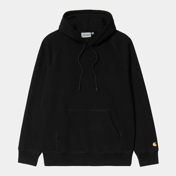 Pull Carhartt Wip HOODED CHASE SWEAT Black Gold — Carhartt wip
