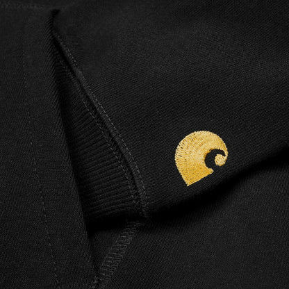 Pull Carhartt Wip HOODED CHASE SWEAT Black Gold