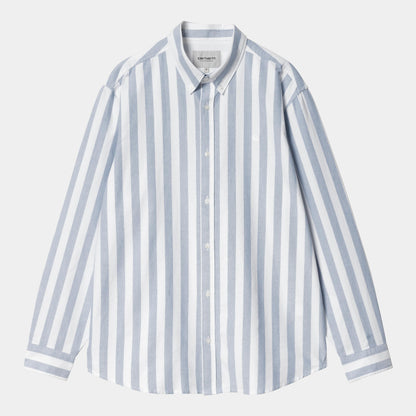 Chemise Carhartt Wip DILLION L/S SHIRT Bleached White