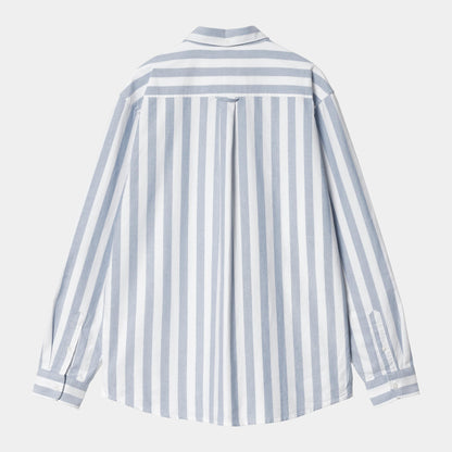 Chemise Carhartt Wip DILLION L/S SHIRT Bleached White