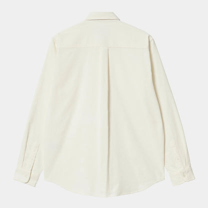 Chemise Carhartt Wip MADISON FINE CORD L/S SHIRT Wax Black