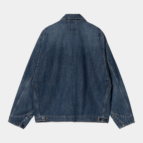 Veste Carhartt Wip OG DETROIT JACKET Blue Dark Used Wash