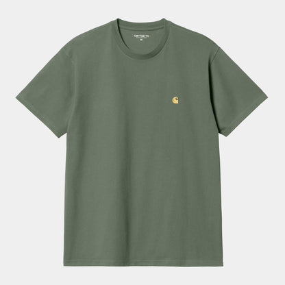 T Shirt Carhartt Wip CHASE S/S TEE Duck Green Gold