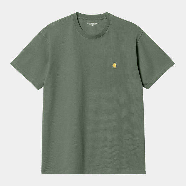 T Shirt Carhartt Wip CHASE S/S TEE Duck Green Gold — Carhartt wip