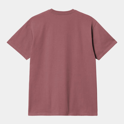 T Shirt Carhartt Wip CHASE S/S TEE Dusty Fushia Gold