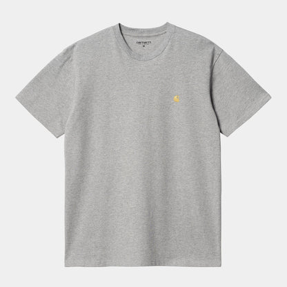 T Shirt Carhartt Wip CHASE S/S TEE Grey Heather Gold