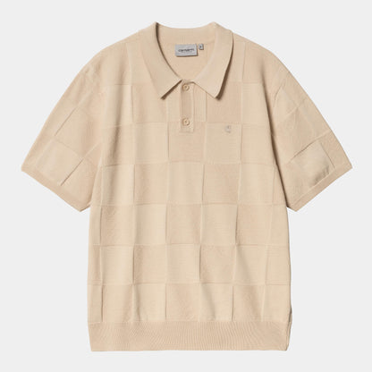 T Shirt Carhartt Wip CHECKER S/S POLO Fleur de Sel