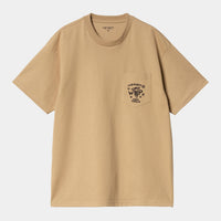 T Shirt Carhartt Wip FRAGMENTS POCKET S/S TEE Dusty H Brown Black