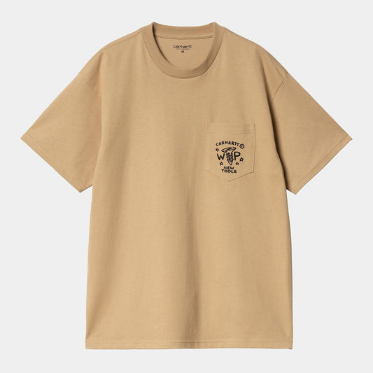 FRAGMENTS POCKET S/S TEE Dusty H Brown Black - Uptown 42