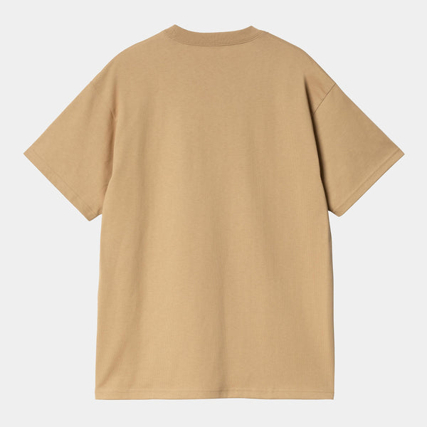 T Shirt Carhartt Wip FRAGMENTS POCKET S/S TEE Dusty H Brown Black