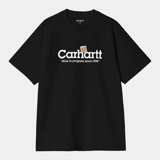 LABEL SCRIPT S/S TEE Black - Uptown 42