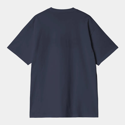 T Shirt Carhartt Wip LABEL SCRIPT S/S TEE Blue