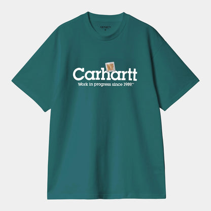 T Shirt Carhartt Wip LABEL SCRIPT S/S TEE Malachite