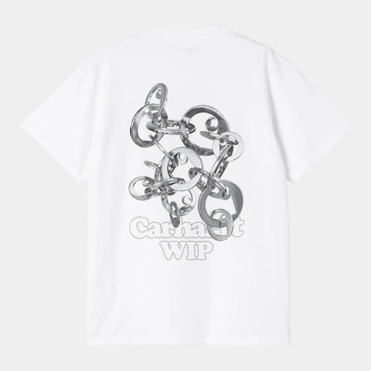 T Shirt Carhartt Wip LINKED CHARMS S/S TEE White Silver
