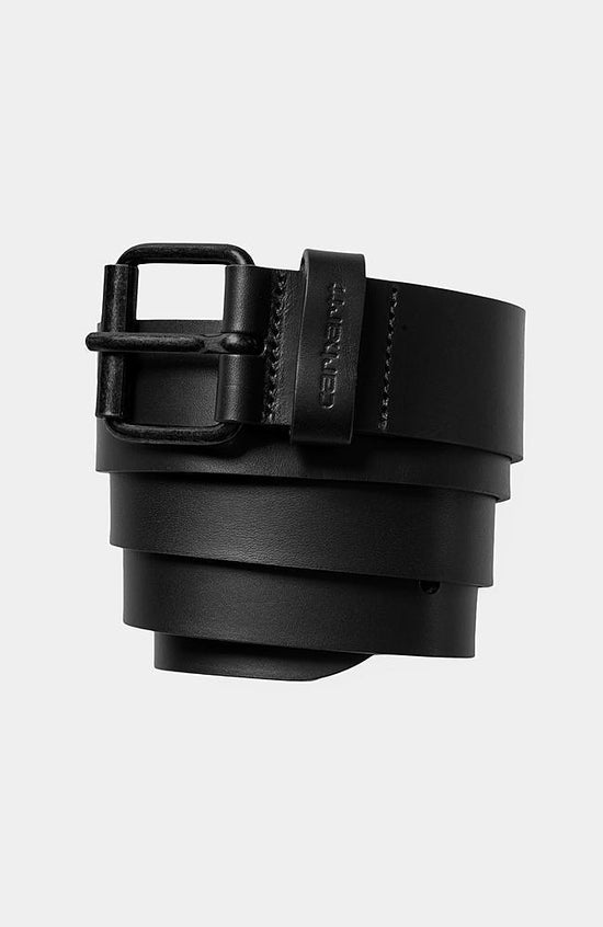 Ceinture Carhartt Wip SCRIPT BELT LEATHER Black