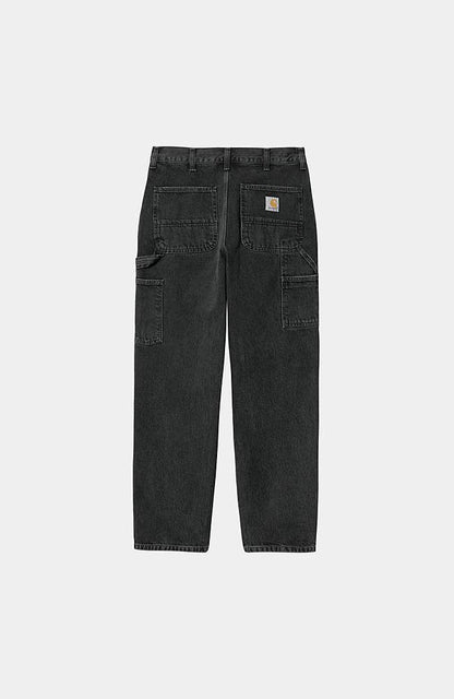 Jean Carhartt Wip SINGLE KNEE PANT Black Stone Washed