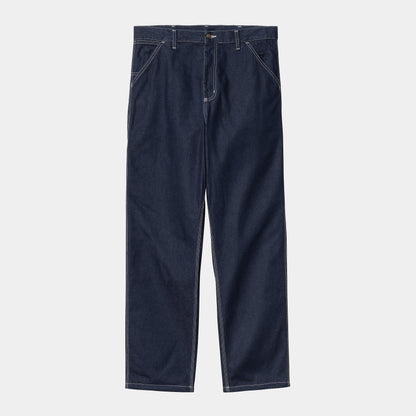 Jean Carhartt Wip SINGLE KNEE PANT Blue Rinsed Heart