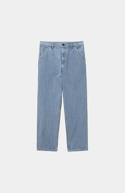 Jean Carhartt Wip SINGLE KNEE PANT Blue stone Bleached