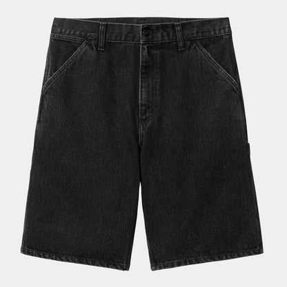 Short Carhartt Wip SINGLE KNEE SHORT Black Stone Washed