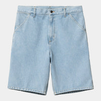 Short Carhartt Wip SINGLE KNEE SHORT Blue Heavy Stone Bleached