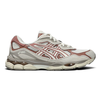 Uptown Asics GEL NYC sneakers in cream and umeboshi pink with mesh and suede upper and cushioned gel sole