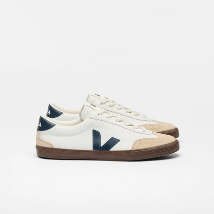 Veja Volley Leather White Nautico Bark - vue de profil
