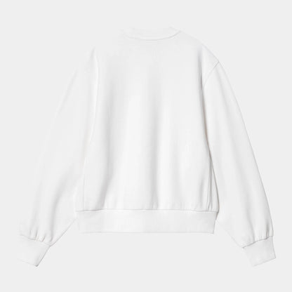 W AMERICAN SCRIPT SWEAT White