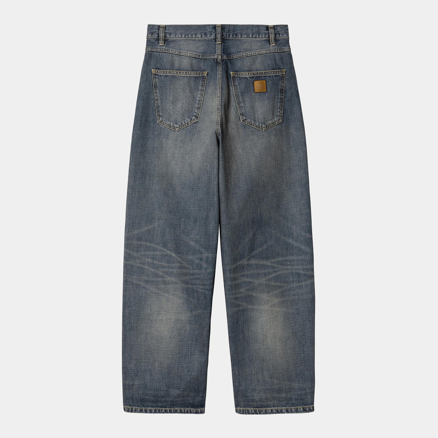 W BRANDON PANT Blue Worn Used Wash