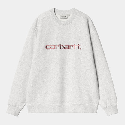 W CARHARTT SWEAT Ash Heather Dusty Rose