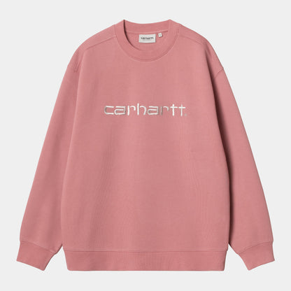 W CARHARTT SWEAT Dusty Rose Moonbeam