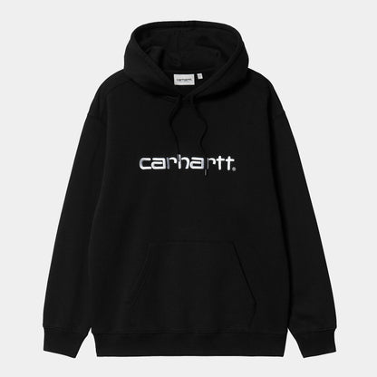W HOODED CARHARTT SWEAT Black White