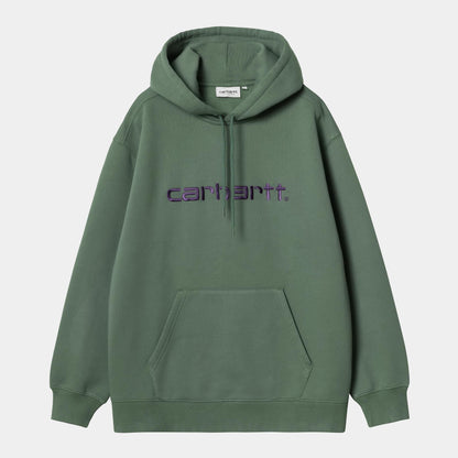W HOODED CARHARTT SWEAT Duck Green Aura