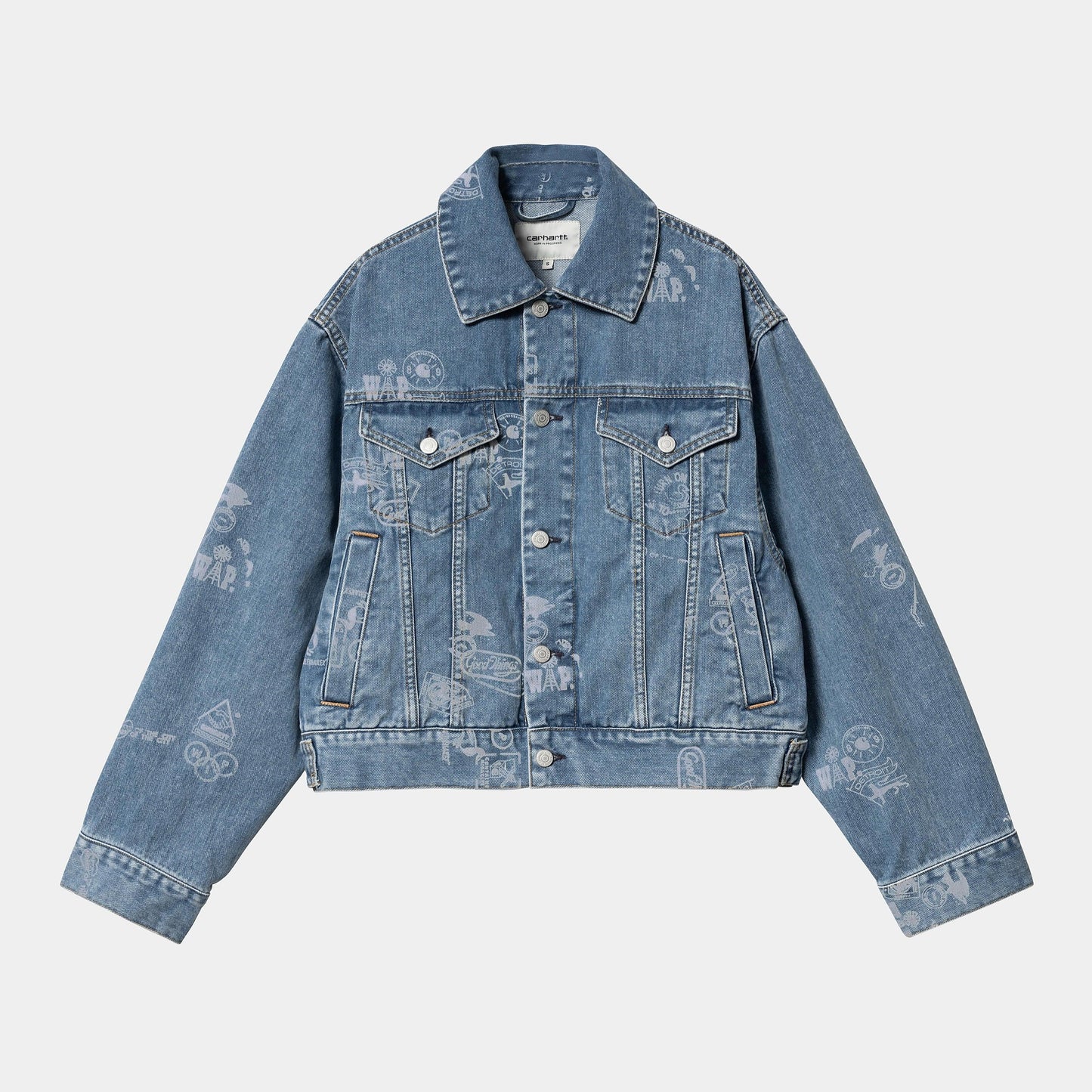 W STAMP JACKET Blue - Uptown 42