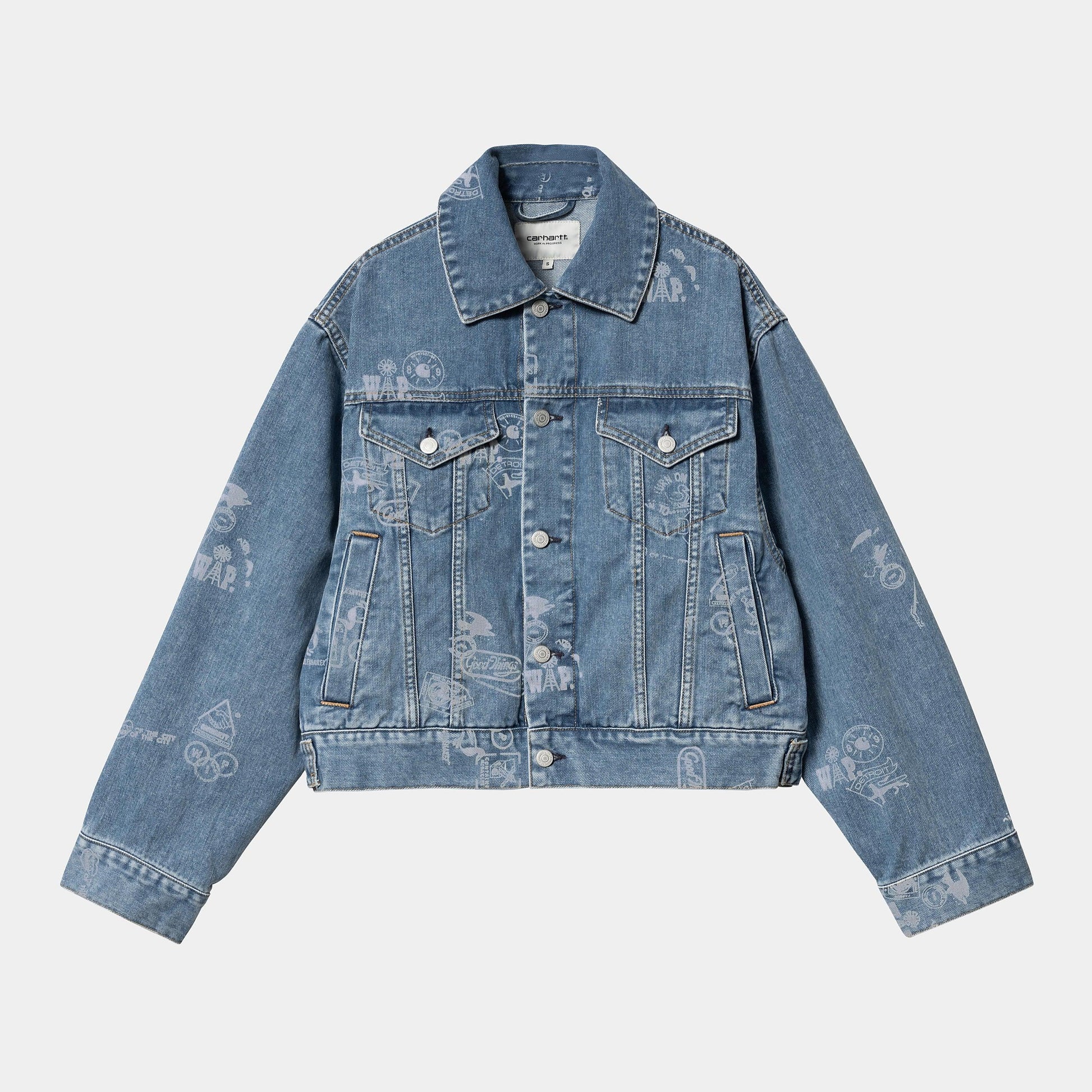 W STAMP JACKET Blue - Uptown 42