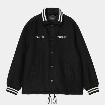 Veste Carhartt Wip WOOL COACH JACKET Black Wax